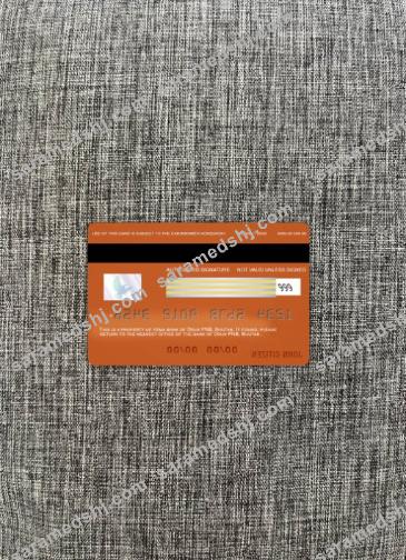 Bhutan Druk PNB bank visa card photolook back